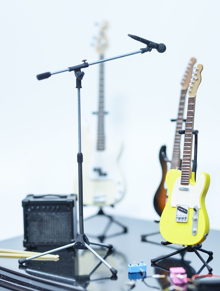 1/12 マイクスタンド 3Dプリンタ出力未塗装キット (1/6もあり)