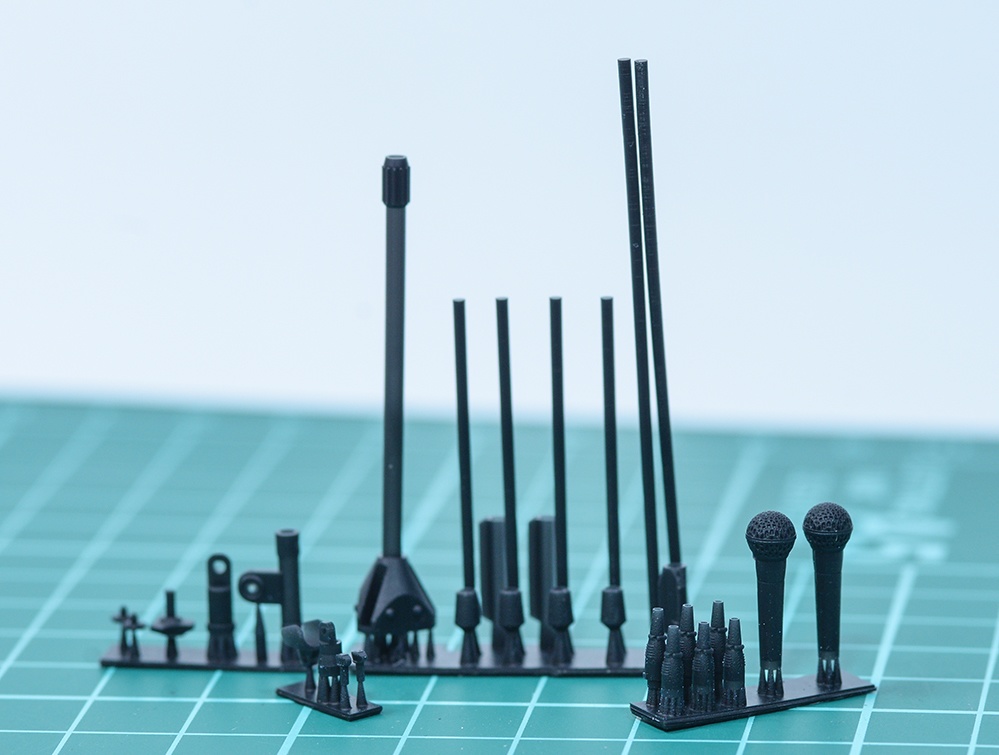1/12 マイクスタンド 3Dプリンタ出力未塗装キット (1/6もあり)