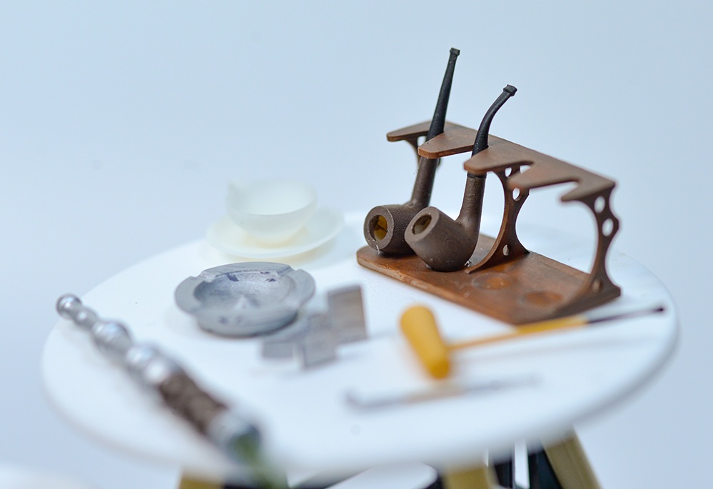 1/12 喫煙具(パイプ、キセル等)ミニチュア 3Dプリンタ出力未塗装キット