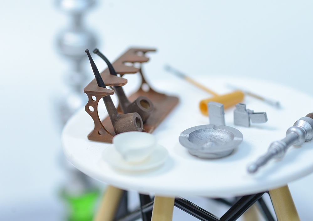 1/12 喫煙具(パイプ、キセル等)ミニチュア 3Dプリンタ出力未塗装キット