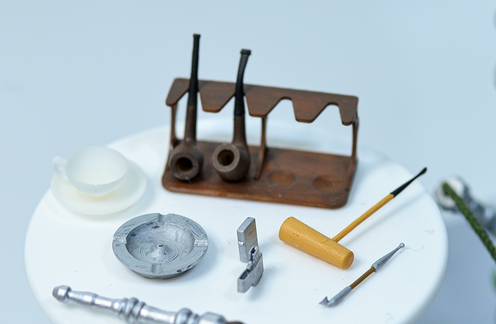 1/12 喫煙具(パイプ、キセル等)ミニチュア 3Dプリンタ出力未塗装キット