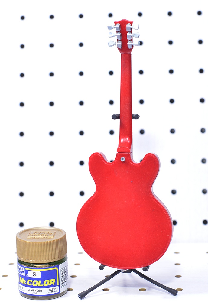 1/12 エレキギター(セミアコタイプ)3Dプリンタ出力未塗装キット(1/6もあり)