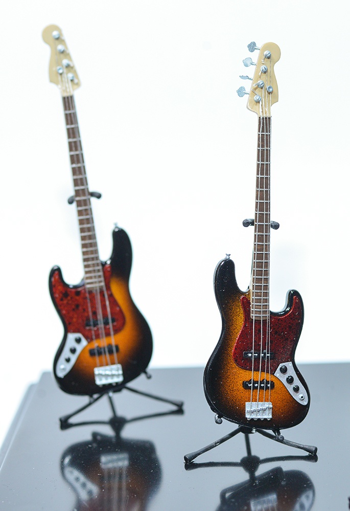 1/12 エレキベース(ジャズベタイプ)3Dプリンタ出力未塗装キット ※レフティもあり (1/6もあり)