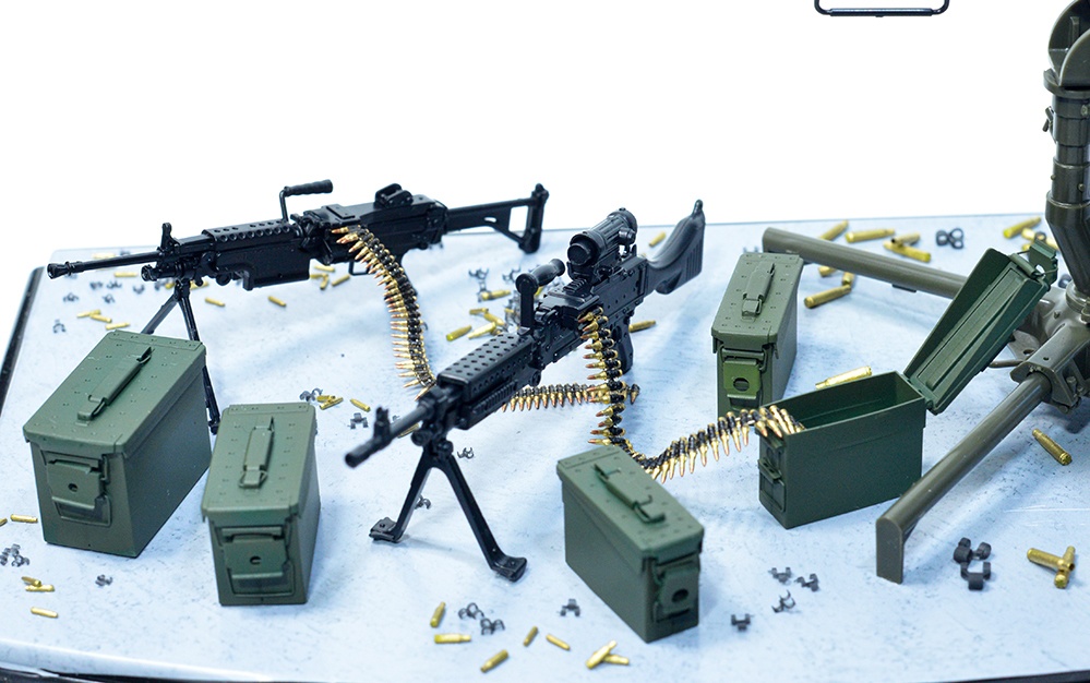 1/12 ライフル弾ベルトリンク 3Dプリント出力未塗装レジンキット 12.7mm(.50cal)、7.62mm、5.56mm (1/6もあり)