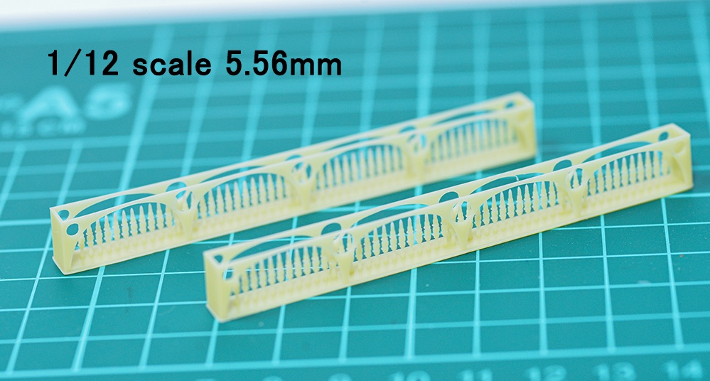 1/12 ライフル弾ベルトリンク 3Dプリント出力未塗装レジンキット 12.7mm(.50cal)、7.62mm、5.56mm (1/6もあり)