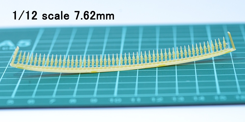 1/12 ライフル弾ベルトリンク 3Dプリント出力未塗装レジンキット 12.7mm(.50cal)、7.62mm、5.56mm (1/6もあり)