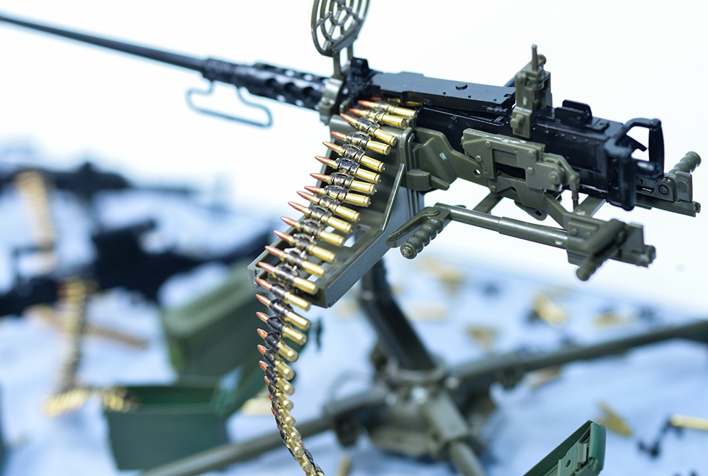 1/12 ライフル弾ベルトリンク 3Dプリント出力未塗装レジンキット 12.7mm(.50cal)、7.62mm、5.56mm (1/6もあり)