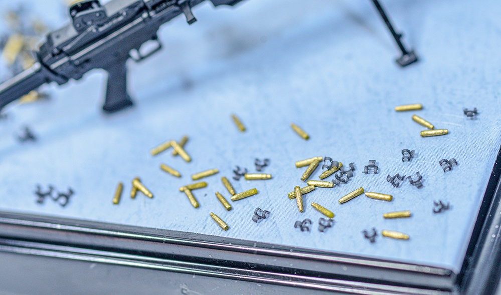 1/12 ライフル弾用リンク 3Dプリント出力未塗装キット 12.7mm(.50cal)、7.62mm、5.56mm