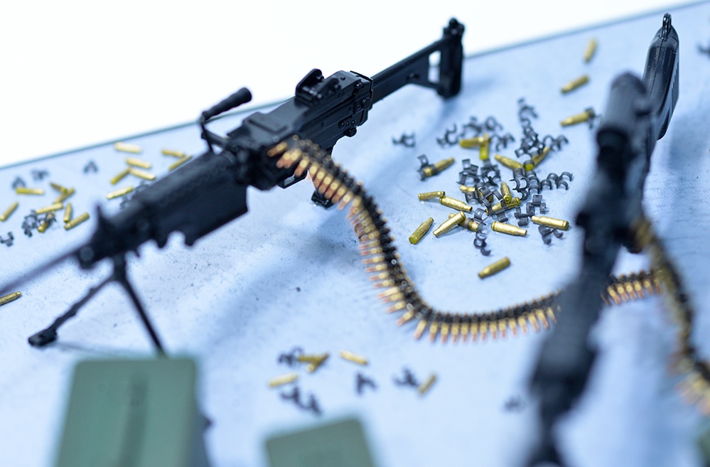 1/12 ライフル弾用リンク 3Dプリント出力未塗装キット 12.7mm(.50cal)、7.62mm、5.56mm