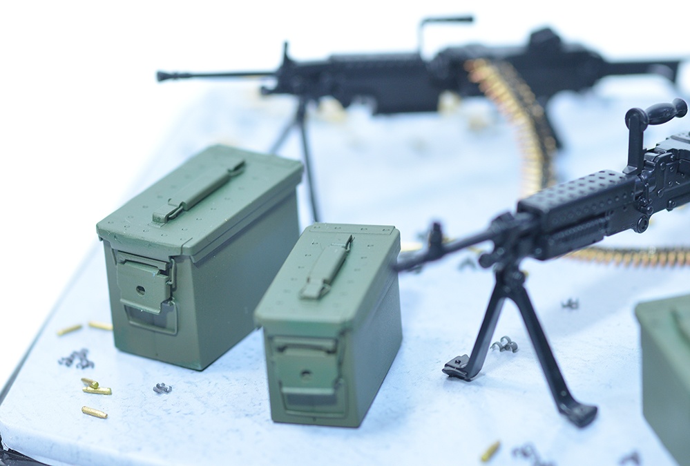 1/12 アモ缶 3Dプリント出力未塗装キット 12.7mm(.50cal)、7.62mm、5.56mm (1/6スケールもあり)