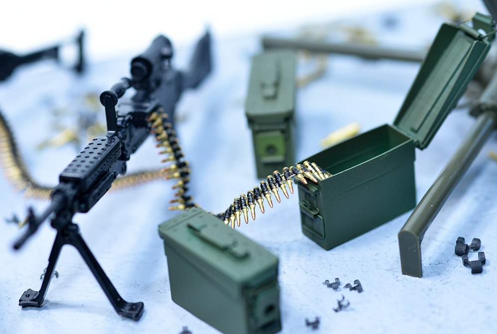 1/12 アモ缶 3Dプリント出力未塗装キット 12.7mm(.50cal)、7.62mm、5.56mm (1/6スケールもあり)