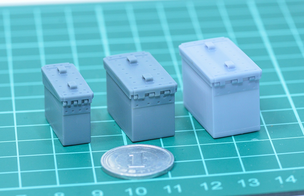 1/12 アモ缶 3Dプリント出力未塗装キット 12.7mm(.50cal)、7.62mm、5.56mm (1/6スケールもあり)