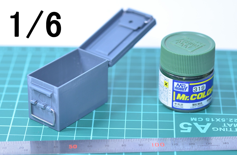 1/12 アモ缶 3Dプリント出力未塗装キット 12.7mm(.50cal)、7.62mm、5.56mm (1/6スケールもあり)