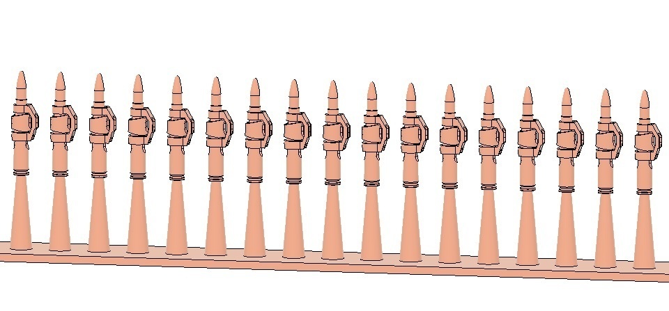 1/35 12.7mm(.50cal)ライフル弾ベルトリンク 3Dプリント出力未塗装キット