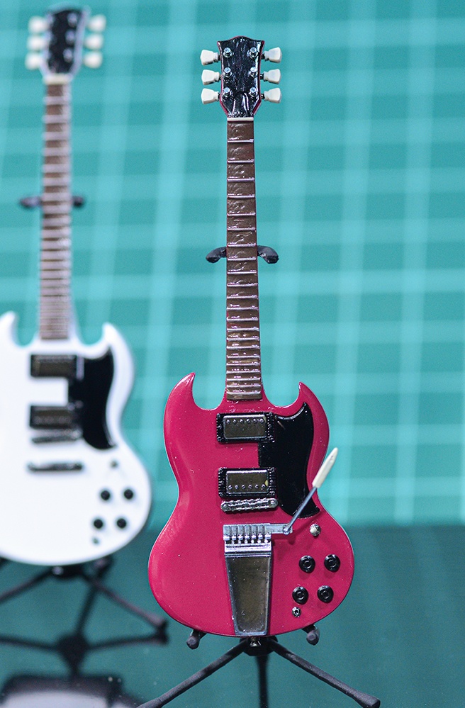 1/12 エレキギター(SGタイプ) 3Dプリンタ出力未塗装キット (1/6もあり)