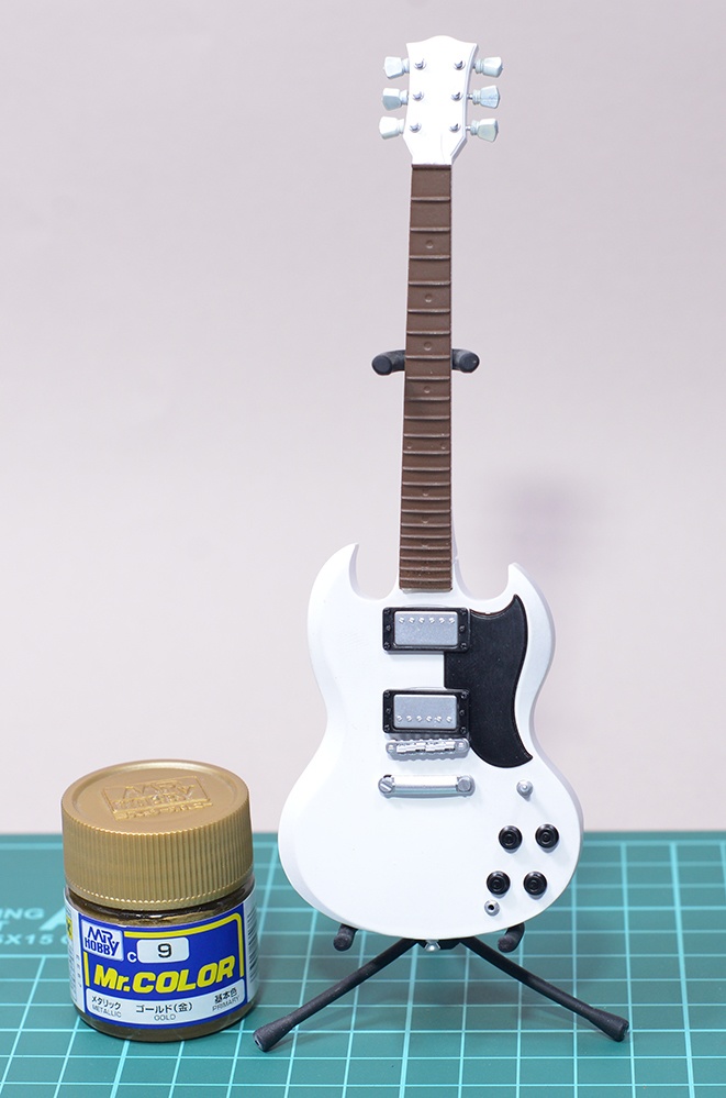 1/12 エレキギター(SGタイプ) 3Dプリンタ出力未塗装キット (1/6もあり)