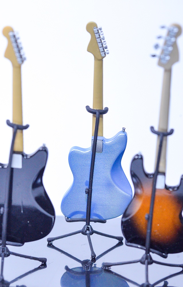 1/12 エレキギター(JMタイプ) 3Dプリンタ出力未塗装キット (1/6もあり)