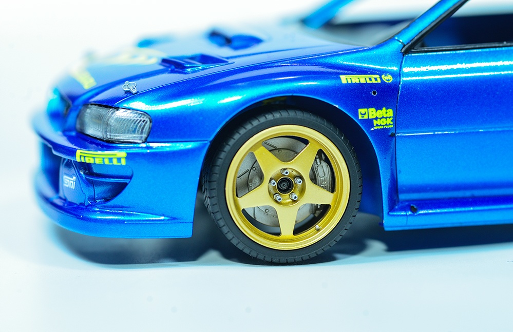1/24 5スポークホイール(タイヤセット) 19インチ10J相当 ピンタイプ 3Dプリンタ出力未塗装キット