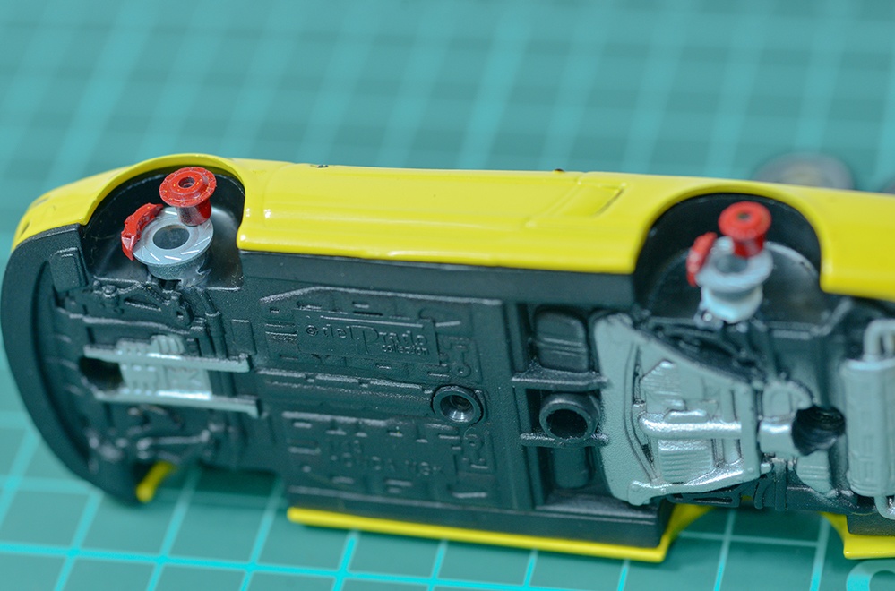 1/43 5スポークホイール(タイヤ、ブレーキセット) 19インチ10J相当 3Dプリンタ出力未塗装キット (1/32もあり)