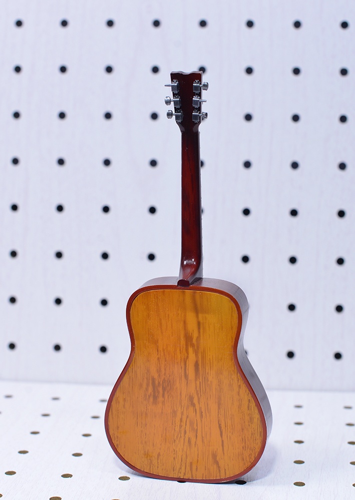 アコースティックギターミニチュア 3Dプリンタ出力未塗装キット ※レフティもあり (1/6、1/12)