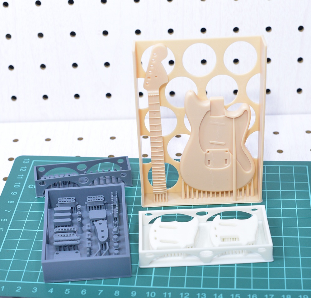 エレキギター(MUタイプ) 3Dプリンタ出力未塗装キット ※レフティもあり (1/12、1/6)