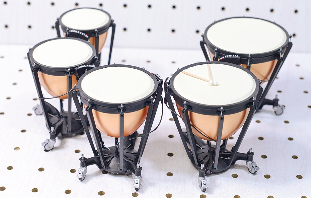 1/12 ティンパニ 3Dプリンタ出力未塗装キット ミニチュア楽器