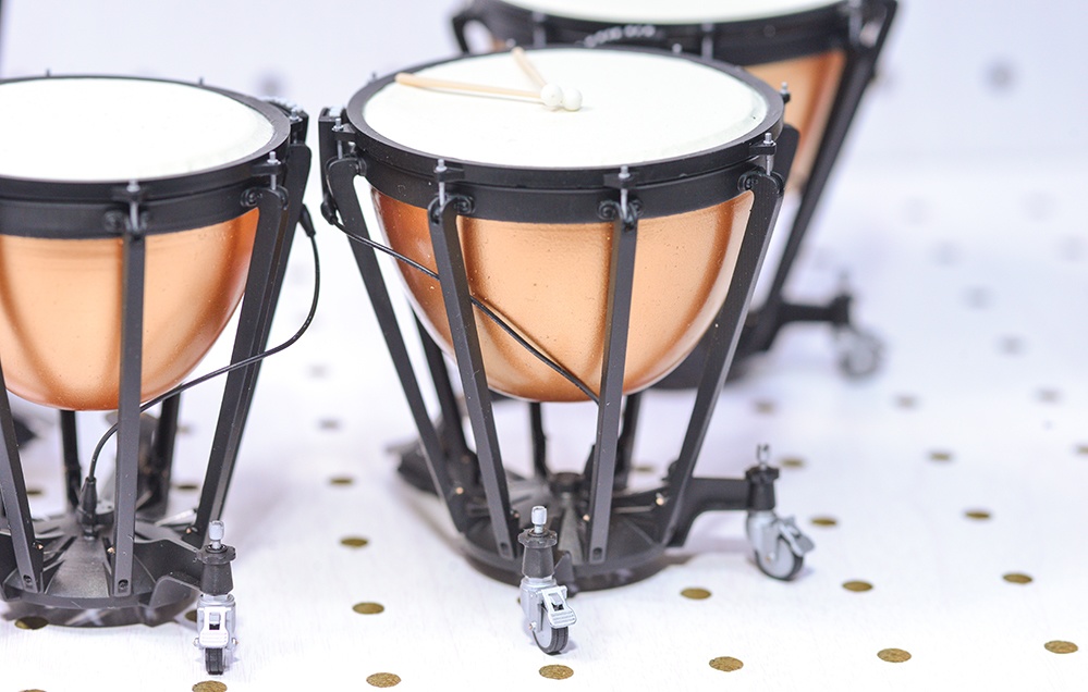 1/12 ティンパニ 3Dプリンタ出力未塗装キット ミニチュア楽器