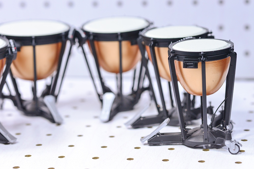 1/12 ティンパニ 3Dプリンタ出力未塗装キット ミニチュア楽器