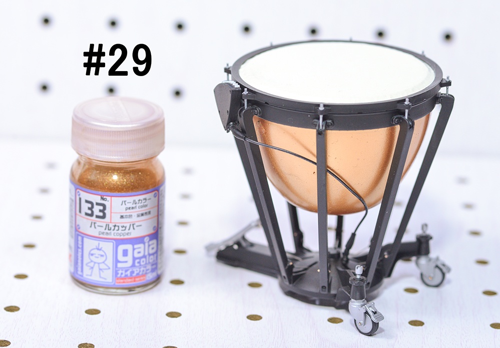 1/12 ティンパニ 3Dプリンタ出力未塗装キット ミニチュア楽器