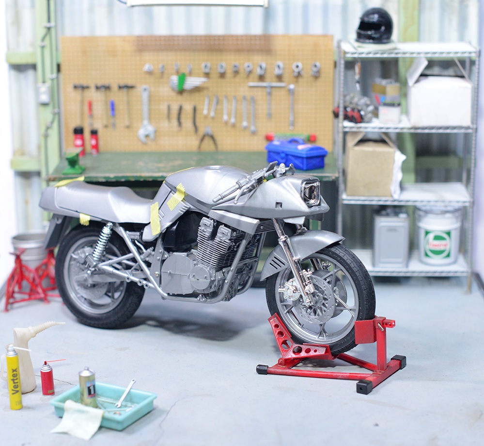 1/12 フロントホイールクランプスタンド 3Dプリンタ出力未塗装パーツ