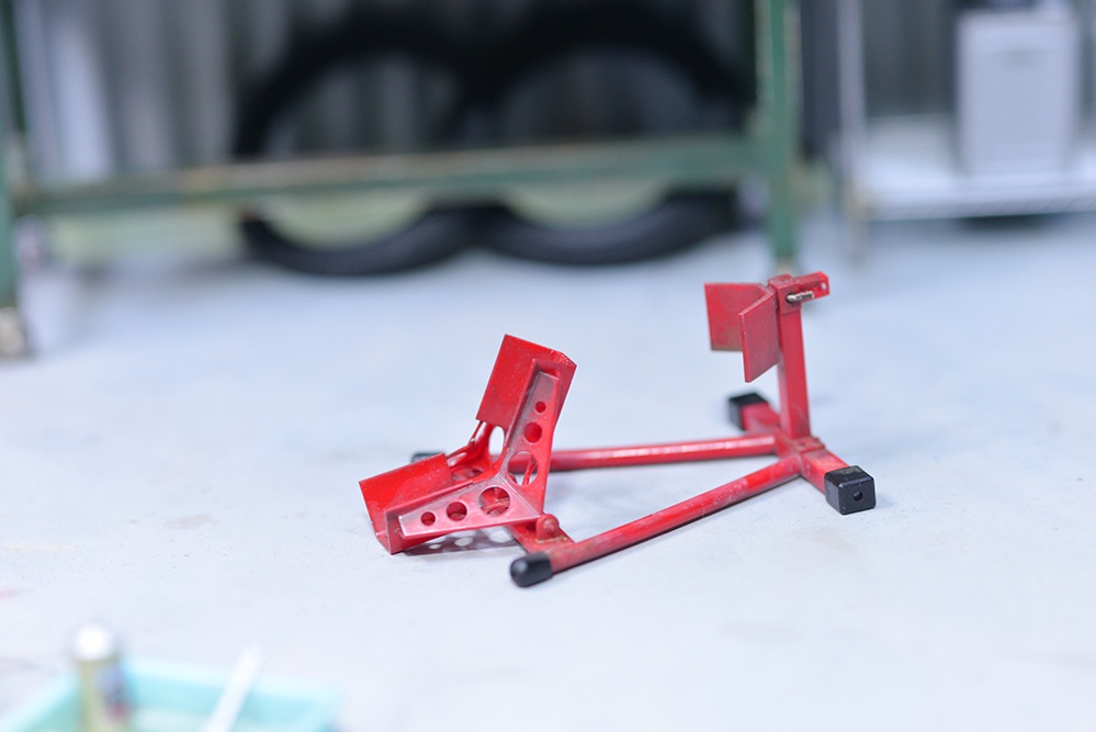 1/12 フロントホイールクランプスタンド 3Dプリンタ出力未塗装パーツ