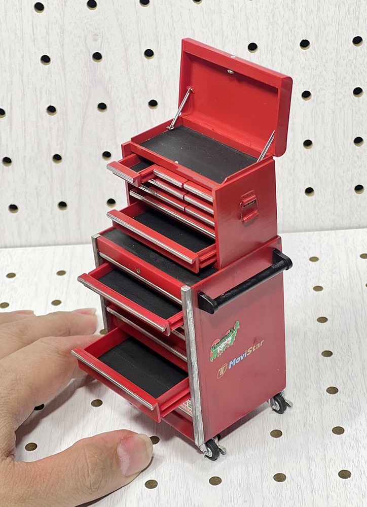 1/12 ツールキャビネット、ツールチェスト 工具箱 3Dプリンタ出力未塗装パーツ