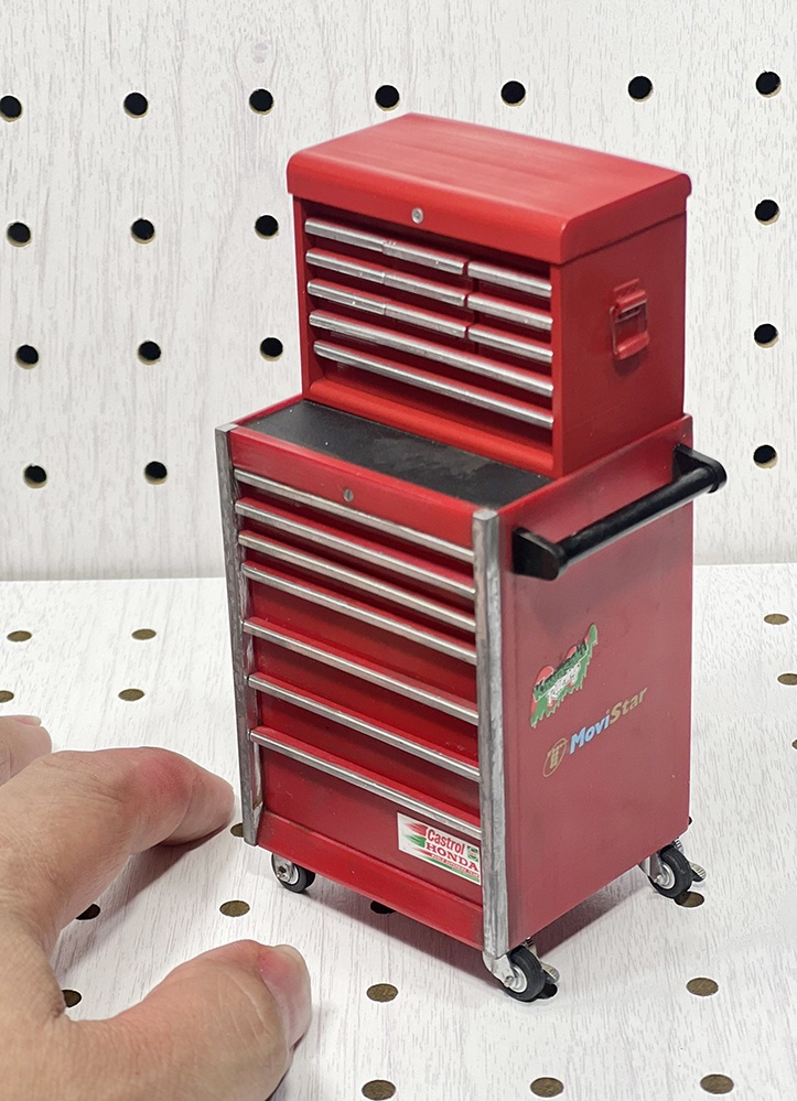 1/12 ツールキャビネット、ツールチェスト 工具箱 3Dプリンタ出力未塗装パーツ