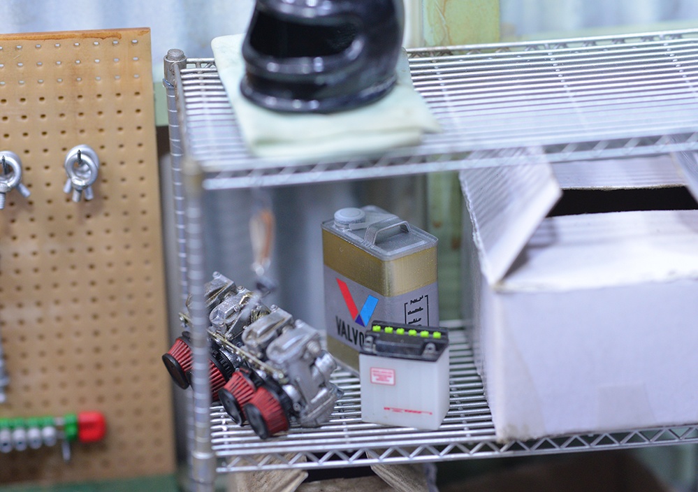 1/12 オイル缶(1L缶、4L缶、一斗缶、ペール缶セット) 3Dプリンタ出力未塗装パーツ