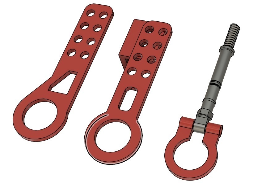 1/24 牽引フックセット 3Dプリンタ出力未塗装パーツ