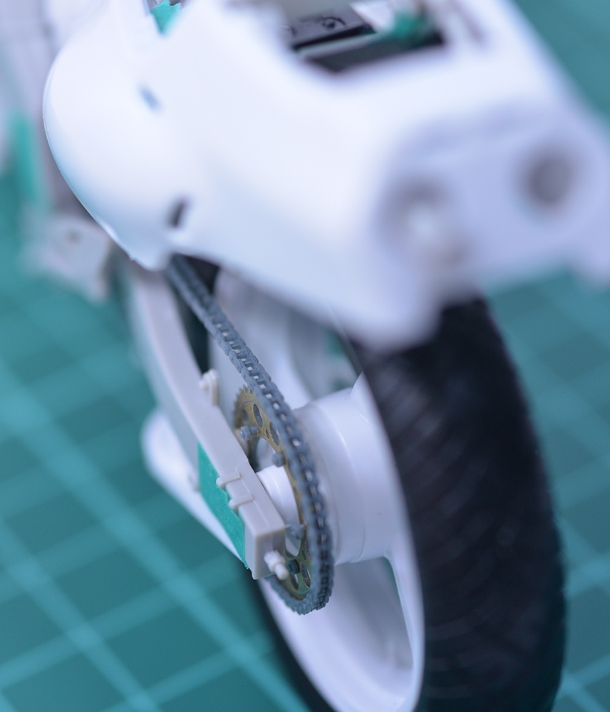 1/12 TZR250(3MA)用チェーン、スプロケットセット 3Dプリンタ出力未塗装キット