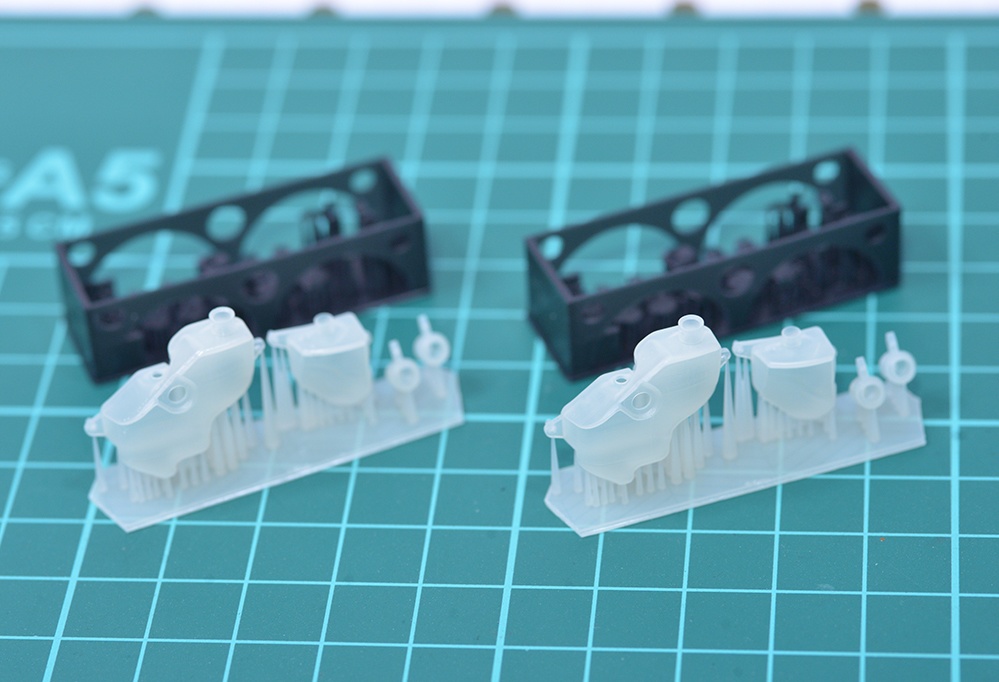 1/12 TZR250(3MA)用リザーブタンクセット(2stオイル、クーラント、ブレーキ) 3Dプリンタ出力未塗装キット
