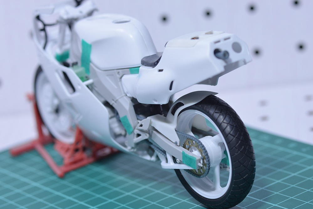 1/12 TZR250(3MA)用リアインナーフェンダー 3Dプリンタ出力未塗装キット
