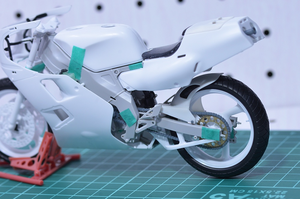 1/12 TZR250(3MA)用リアインナーフェンダー 3Dプリンタ出力未塗装キット