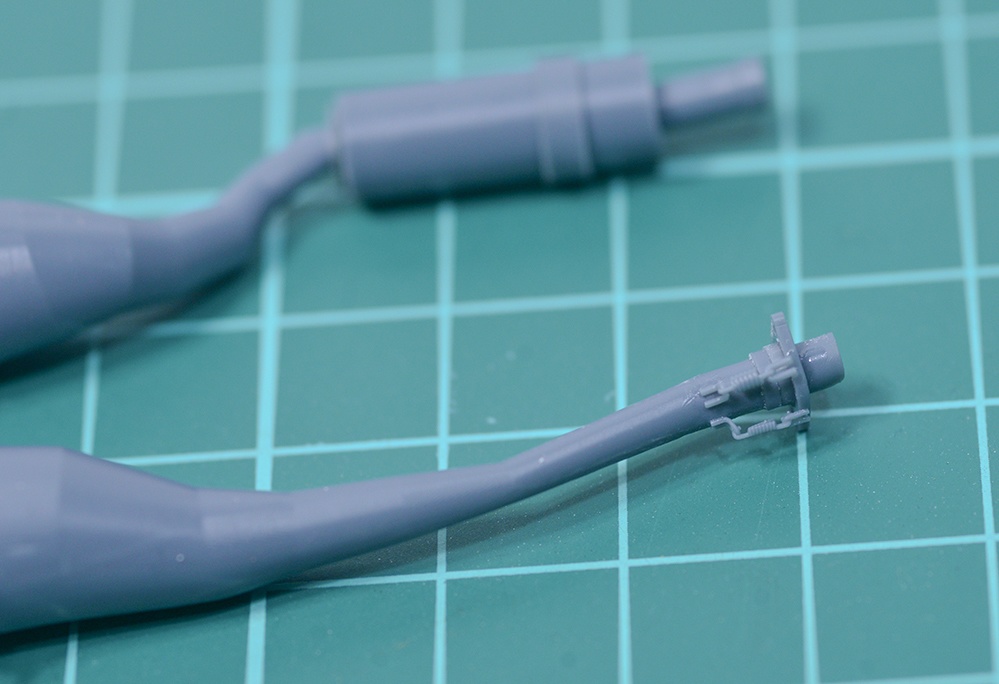 1/12 TZR250(3MA)用社外チャンバー、マフラー(レーシングチャンバー) 3Dプリンタ出力未塗装キット (オプションでロングサイレンサーもあり)