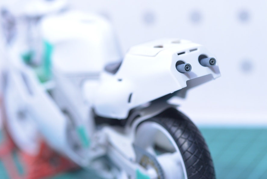 1/12 TZR250(3MA)用社外チャンバー、マフラー(レーシングチャンバー) 3Dプリンタ出力未塗装キット (オプションでロングサイレンサーもあり)