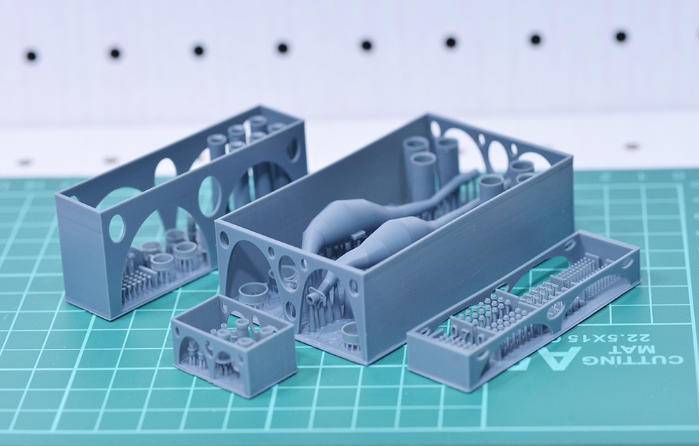 1/12 TZR250(3MA)用社外チャンバー、マフラー(レーシングチャンバー) 3Dプリンタ出力未塗装キット (オプションでロングサイレンサーもあり)