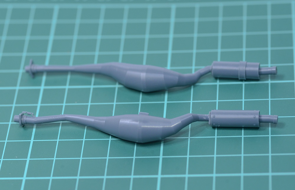 1/12 TZR250(3MA)用社外チャンバー、マフラー(レーシングチャンバー) 3Dプリンタ出力未塗装キット (オプションでロングサイレンサーもあり)