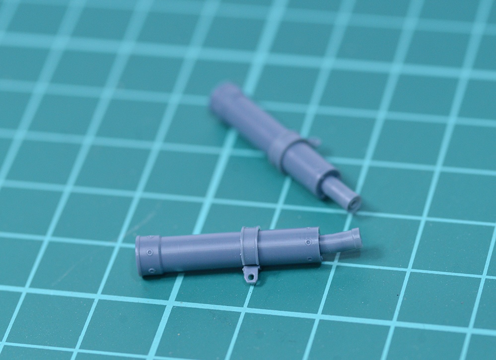 1/12 TZR250(3MA)用社外チャンバー、マフラー(レーシングチャンバー) 3Dプリンタ出力未塗装キット (オプションでロングサイレンサーもあり)