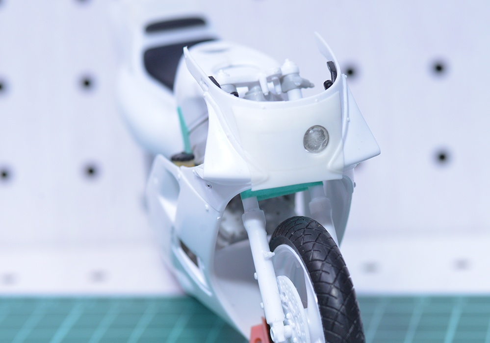 1/12 TZR250(3MA)用ライトカバー 耐久仕様風 3Dプリンタ出力未塗装キット