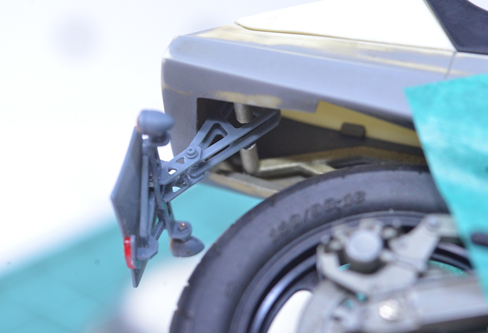 1/12 オートバイ用汎用ナンバープレートステー 3Dプリンタ出力未塗装キット