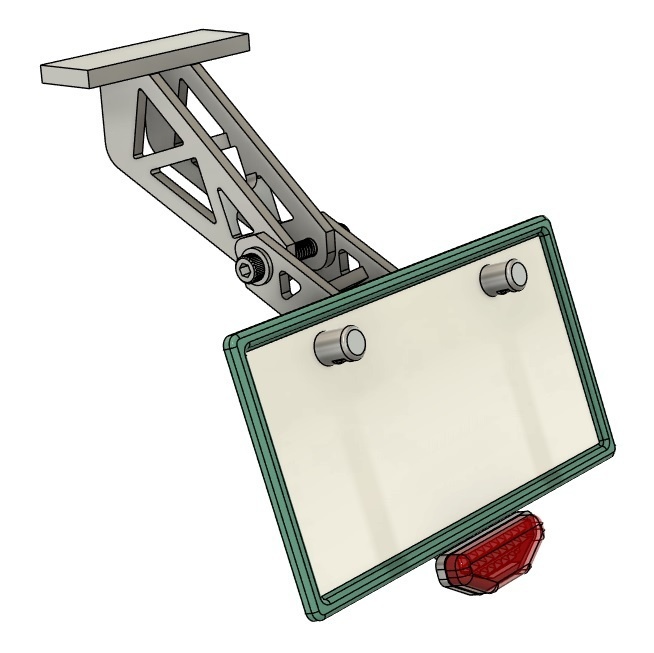 1/12 オートバイ用汎用ナンバープレートステー 3Dプリンタ出力未塗装キット