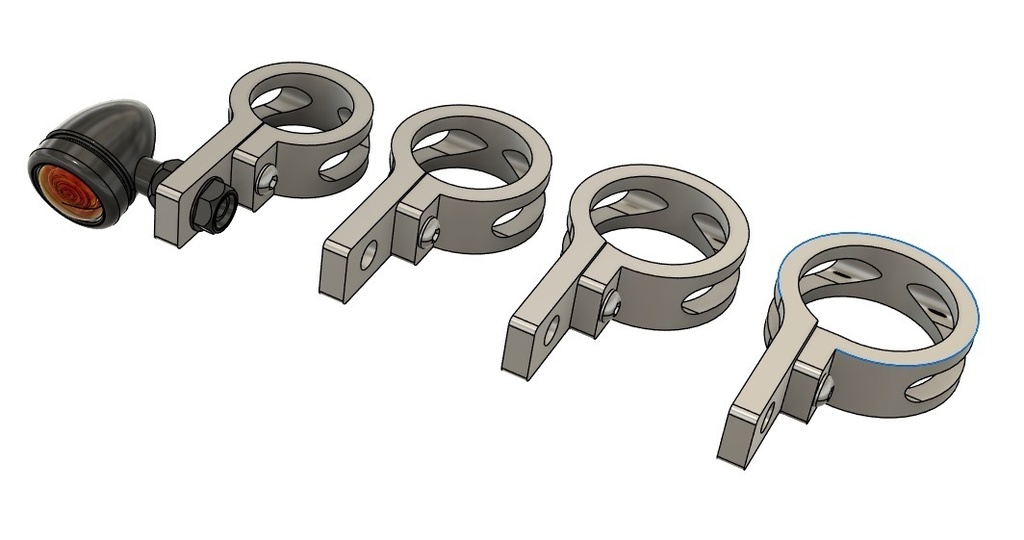 1/12 オートバイ用汎用ウインカー(バレットタイプ) 3Dプリンタ出力未塗装キット