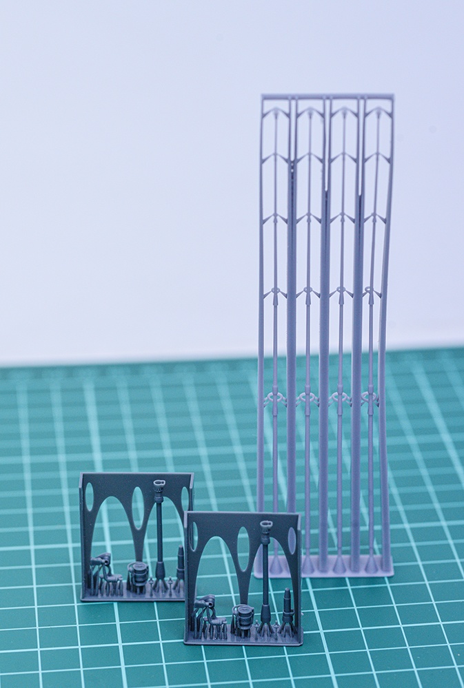 1/12 釣り竿、リールセット(6ftバスロッド風) 3Dプリンタ出力未塗装キット (1/8もあり)