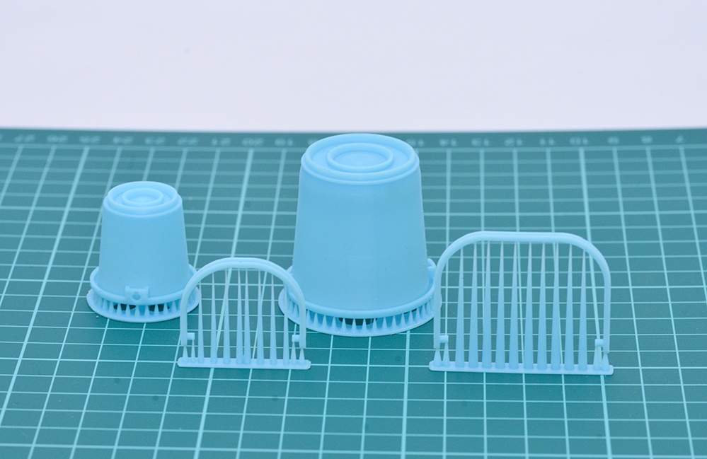 1/8　プラバケツセット(大小2個)　3Dプリンタ出力パーツ